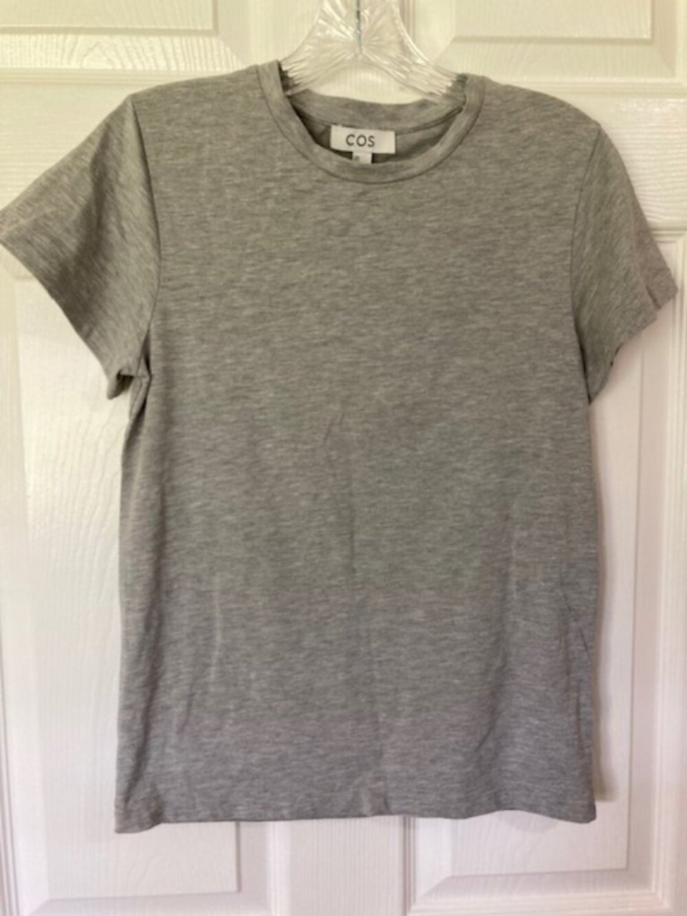 COS Heather Gray Crewneck Short Sleeve T-Shirt S Minimalist Capsule Wardrobe